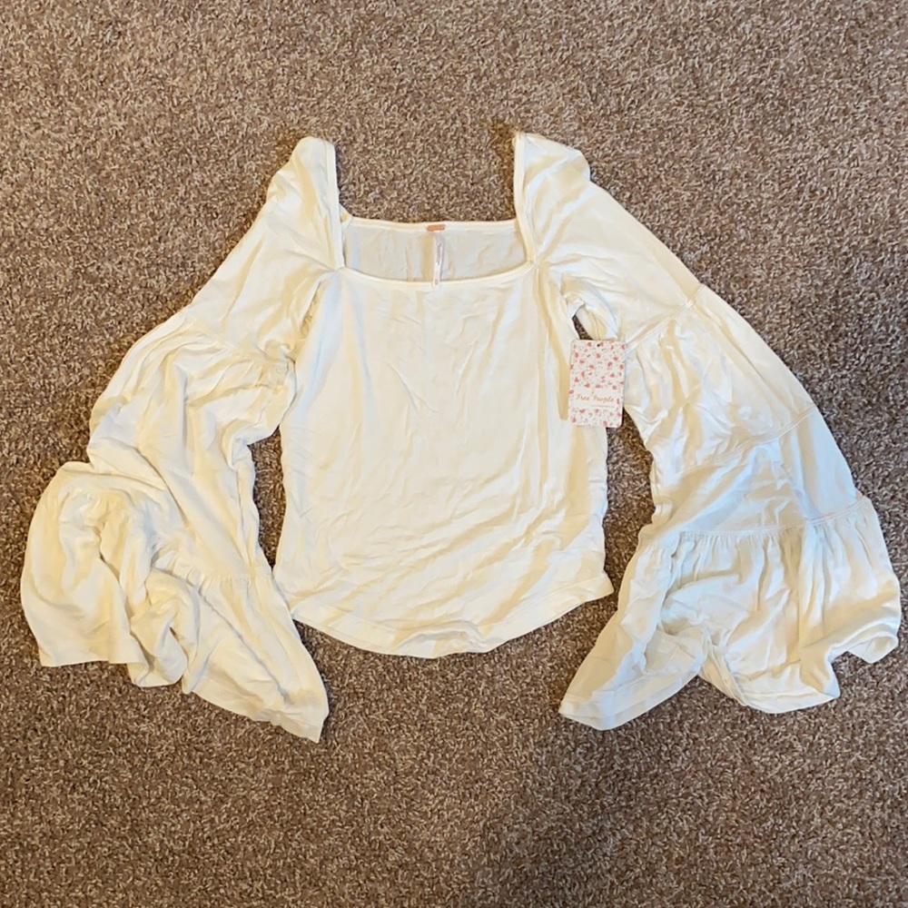 Free People Babetown Bell Sleeves Long Sleeve Top NWT